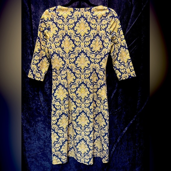 Gyalwana Black and Yellow Pencil Dress Size Small - Picture 3 of 5